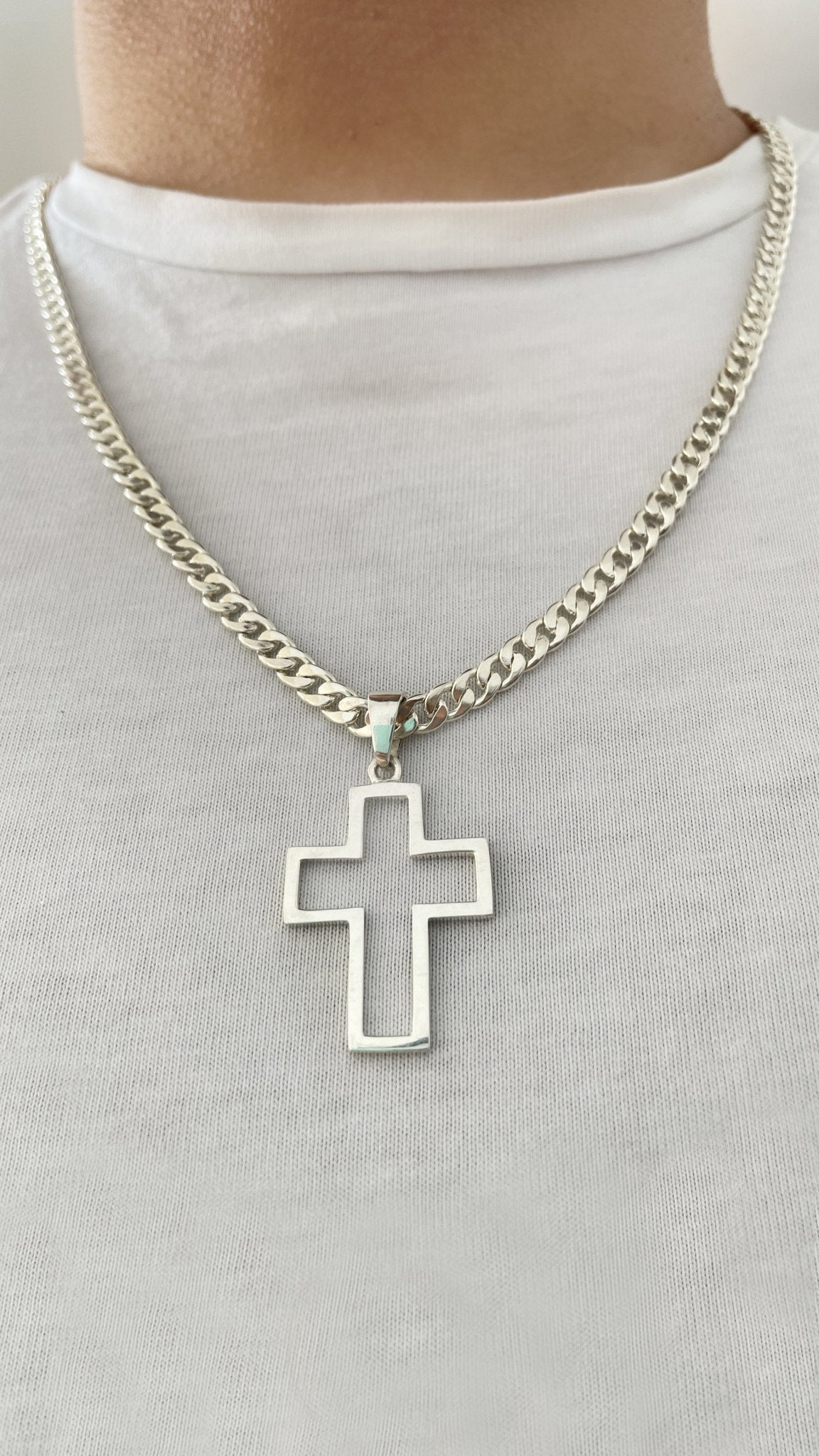 Cadena y Cruz Order de Plata ley 950 - nativosjewelry