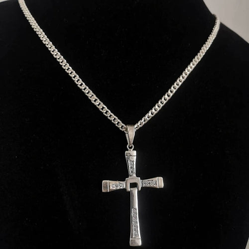 Cadena y Cruz Toretto de Plata ley 950 - nativosjewelry
