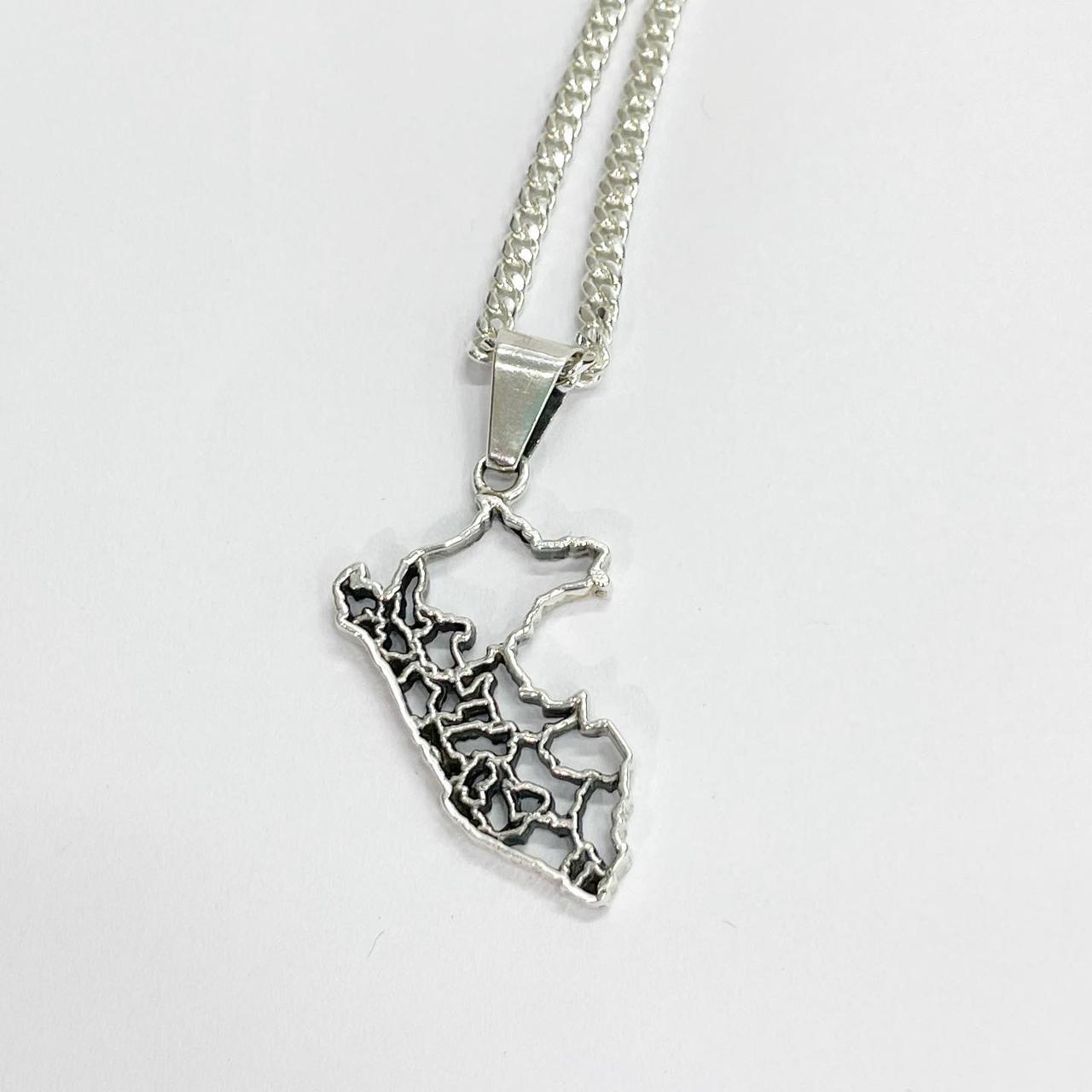 Collar Mapa del Perú — Plata 950 - nativosjewelry