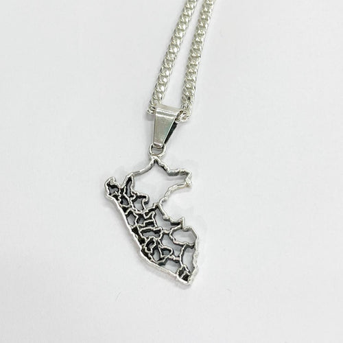 Collar Mapa del Perú — Plata 950 - nativosjewelry