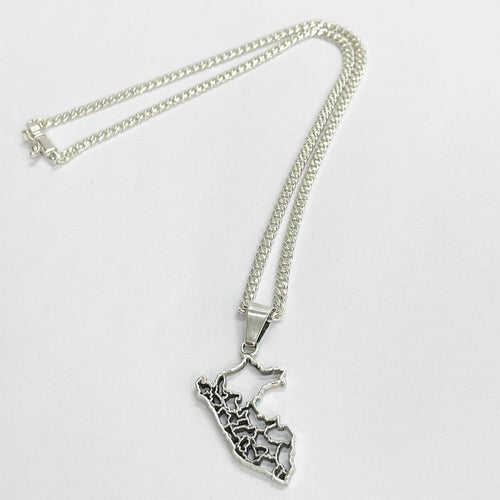 Collar Mapa del Perú — Plata 950 - nativosjewelry