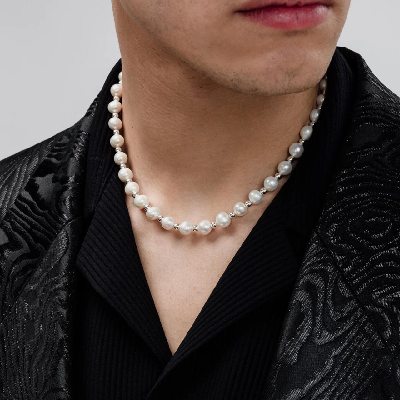 Gargantilla Perlas con cuentas de Plata Ley 950 - nativosjewelry