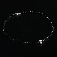 Thumbnail for Gargantilla Onyx Skull Silver - nativosjewelry