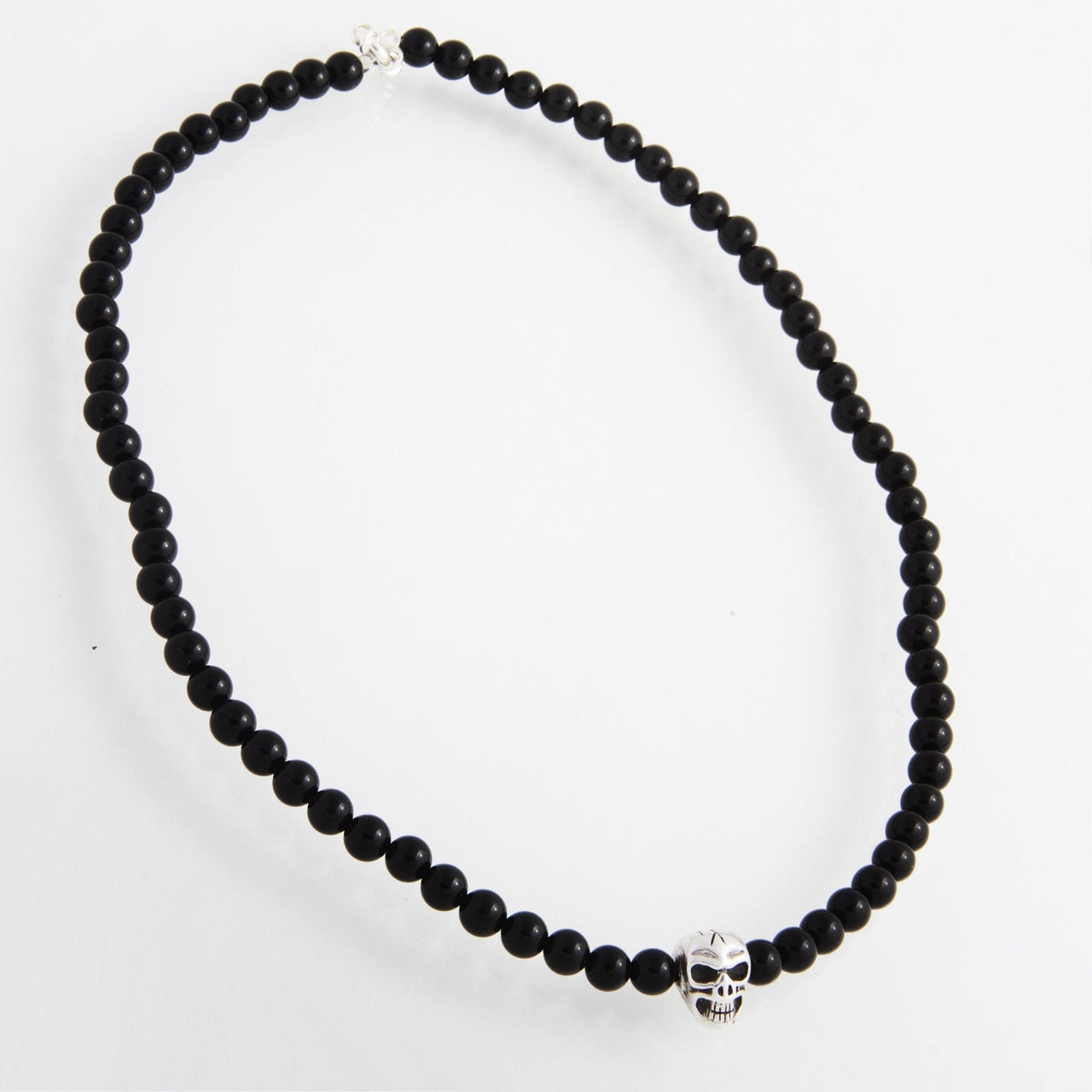 Gargantilla Onyx Skull Silver - nativosjewelry