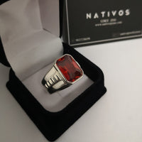 Thumbnail for Imperial — Anillo Plata 950 con Circón Rub - nativosjewelry