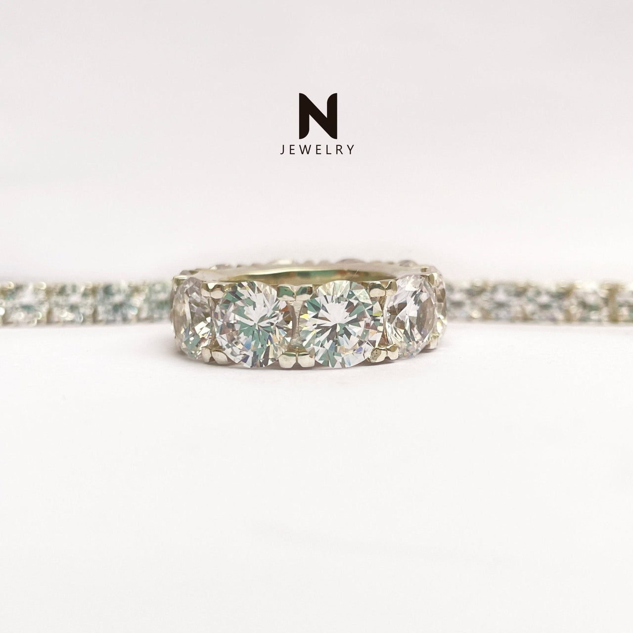 Crystal Line — Anillo Plata 950 - nativosjewelry