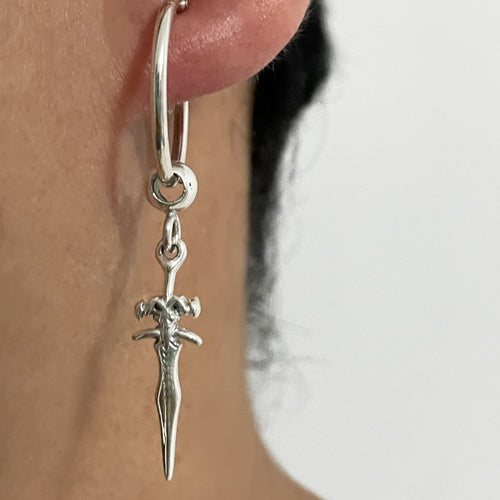 Aro de Plata 950 con Dije Espada – Nativos Jewelry - nativosjewelry