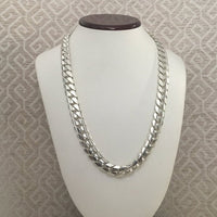 Thumbnail for Cadena Cubana de Plata ley 950 13mm 65cm - nativosjewelry