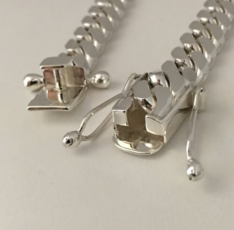 Cadena Cubana de Plata ley 999 12 mm - nativosjewelry