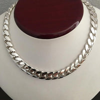 Thumbnail for Cadena Cubana de Plata ley 999 12mm 45cm - nativosjewelry