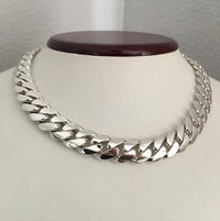 Thumbnail for Cadena Cubana de Plata ley 999 12mm 45cm - nativosjewelry