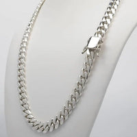 Thumbnail for Cadena Cubana de Plata ley 999 12mm 60cm - nativosjewelry