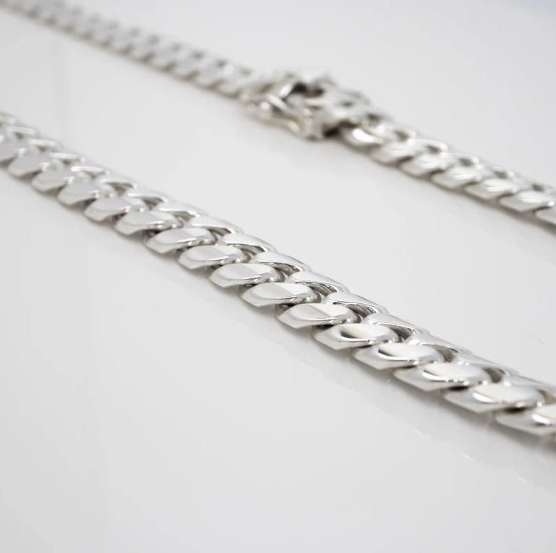 Cadena Cubana de Plata ley 999 12mm 60cm - nativosjewelry