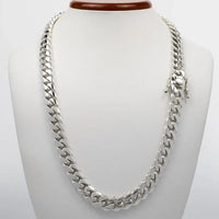 Thumbnail for Cadena Cubana de Plata ley 999 12mm 60cm - nativosjewelry