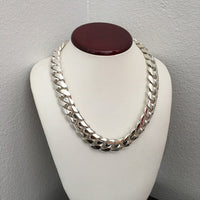 Thumbnail for Cadena Cubana de Plata ley 999 Solida 13mm 370gr - nativosjewelry