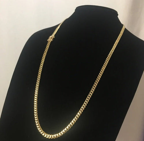 Cadena de Oro 18k Miami Cuban Link 30gr 3mm 55cm - nativosjewelry