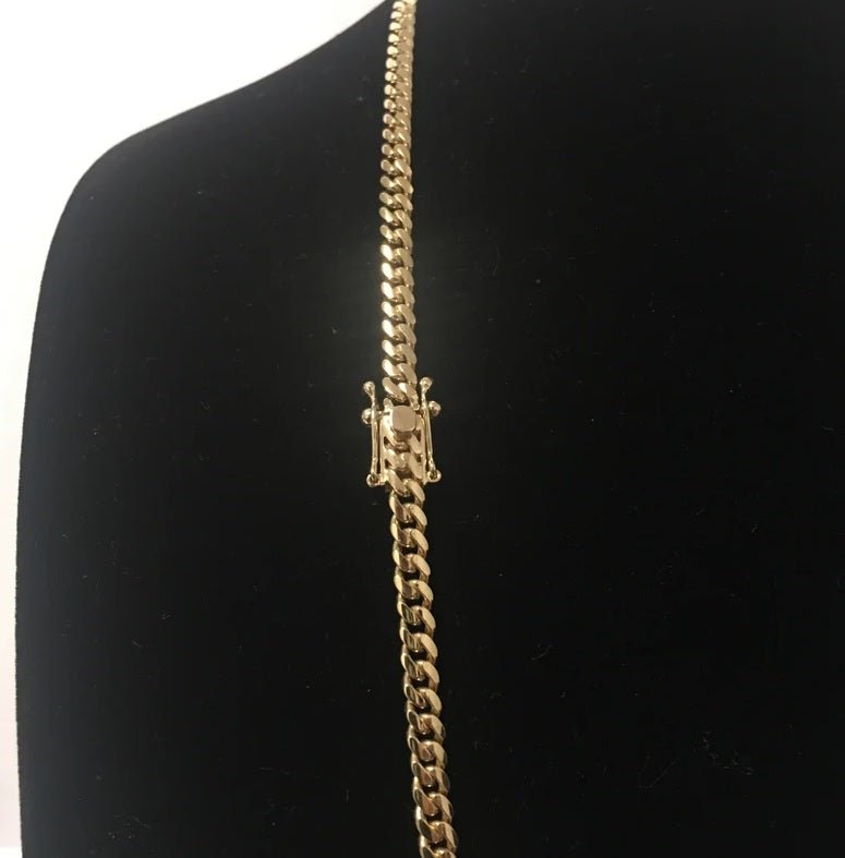 Cadena de Oro 18k Miami Cuban Link 30gr 3mm 55cm - nativosjewelry