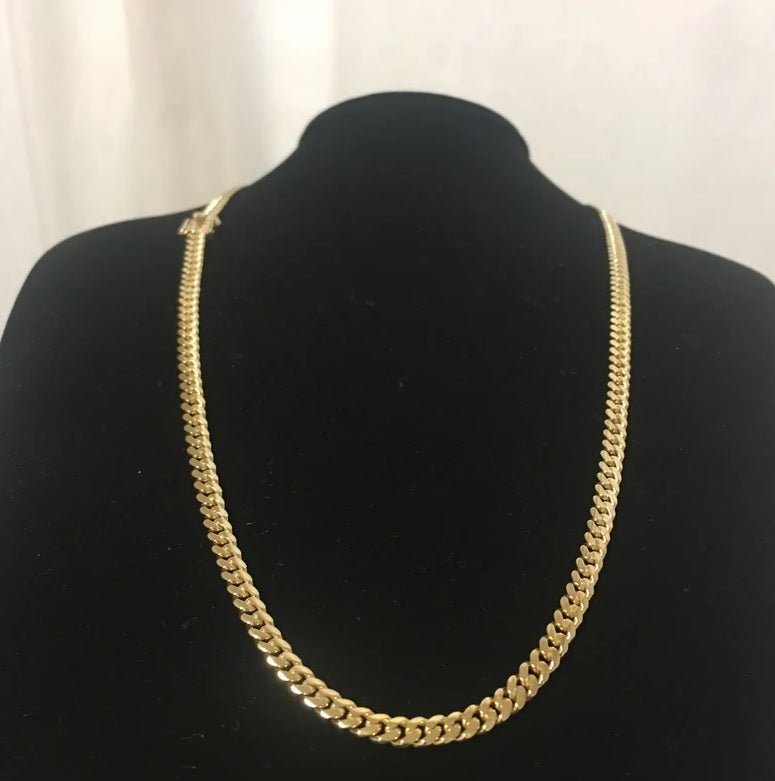 Cadena de Oro 18k Miami Cuban Link 30gr 3mm 55cm - nativosjewelry