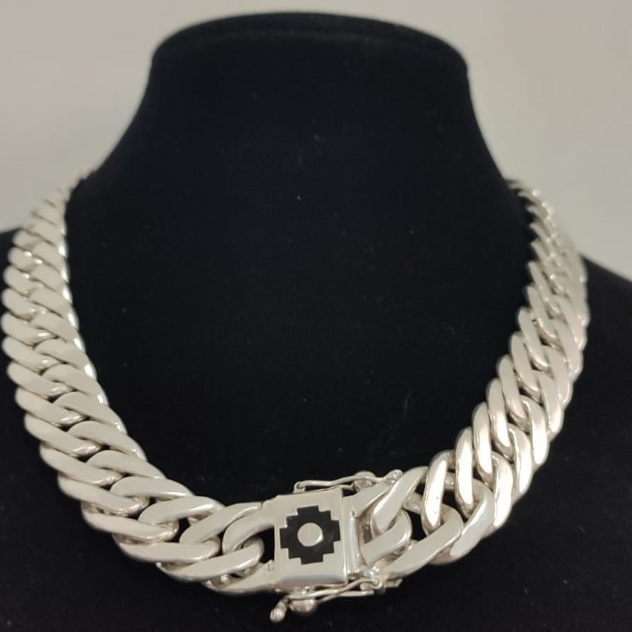 Cadena de Plata 950 Malla 15mm 50cm - nativosjewelry