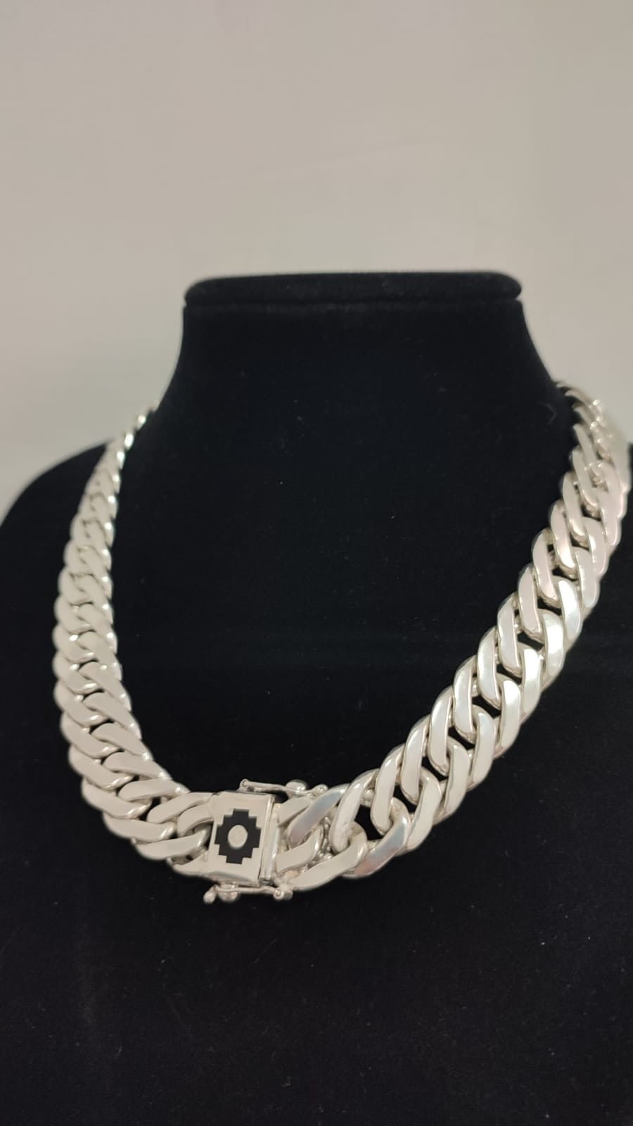 Cadena de Plata 950 Malla 15mm 50cm - nativosjewelry