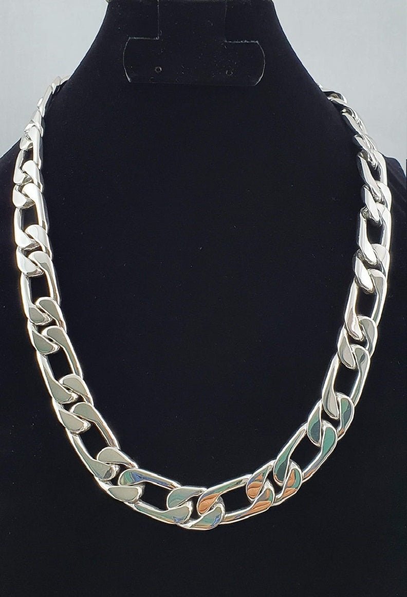 Cadena de Plata 950 modelo Figaro 1x1 240 gr - nativosjewelry