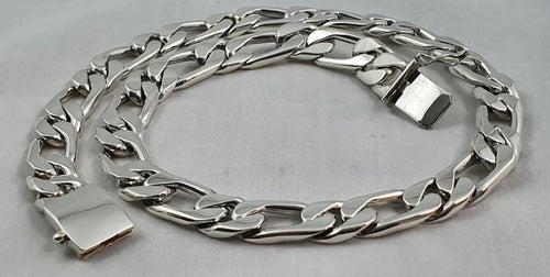 Cadena de Plata ley 950 1x1 13mm 60cm - nativosjewelry