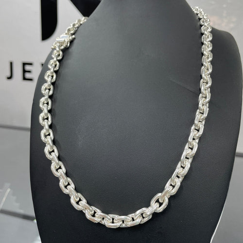 Cadena de Plata ley 950 Forcet 8mm Gruesa - nativosjewelry