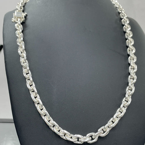 Cadena de Plata ley 950 Forcet 8mm Gruesa - nativosjewelry