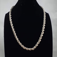 Thumbnail for Cadena de Plata ley 950 modelo Rope 8mm 100gr - nativosjewelry
