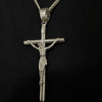 Thumbnail for Cadena Lomo 4mm de ancho crucifijo 9cm - nativosjewelry