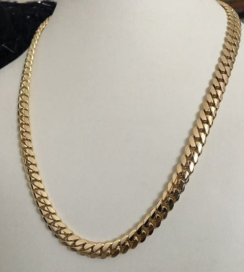 Cadena Miami Cuban Link de Oro 18k 70 gramos 7mm 55cm - nativosjewelry