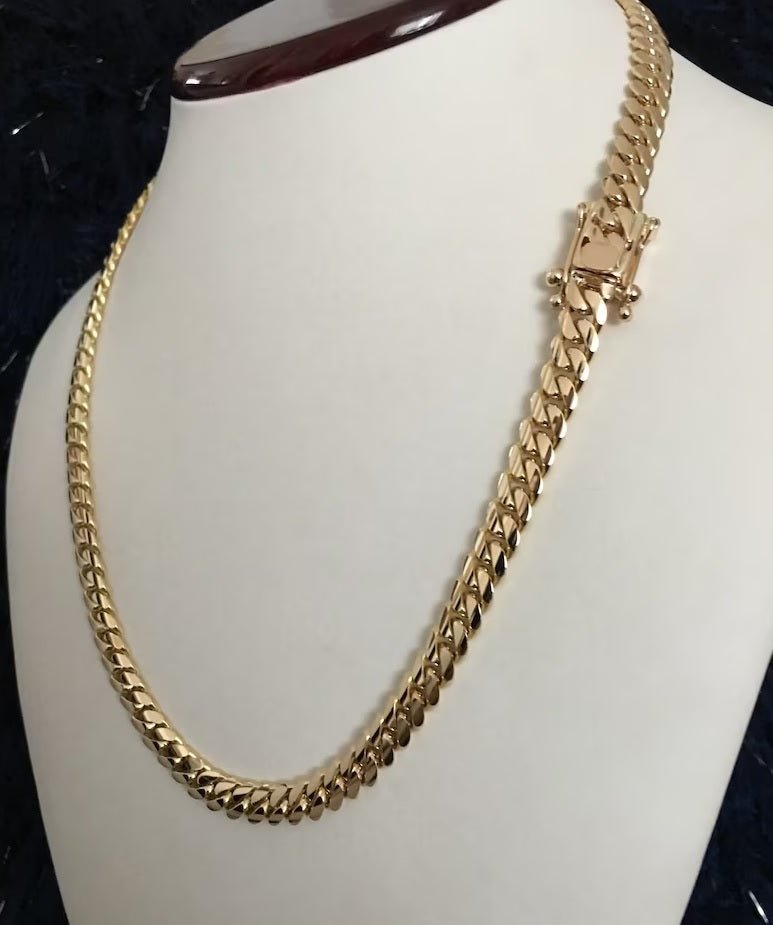 Cadena Miami Cuban Link de Oro 18k 70 gramos 7mm 55cm - nativosjewelry