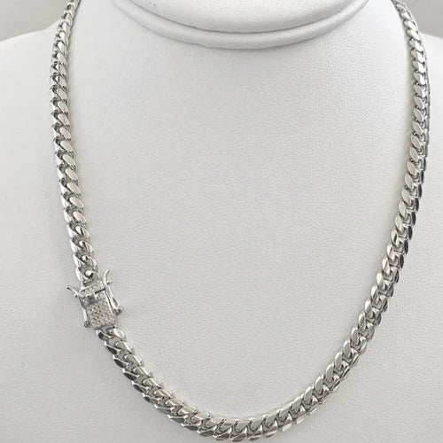 Cadena Miami Cuban Link Plata 999 6.5 mm - nativosjewelry