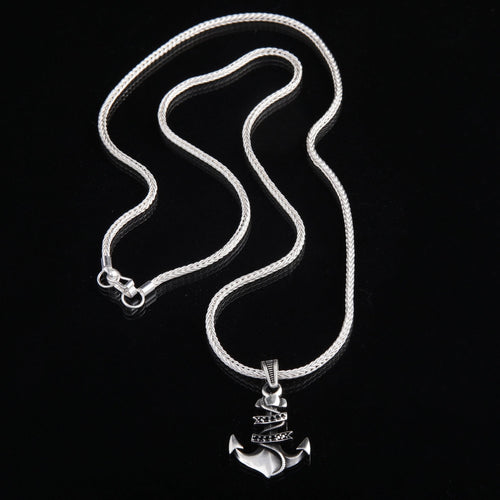 Collar Espiga con dije Ancla onix - nativosjewelry