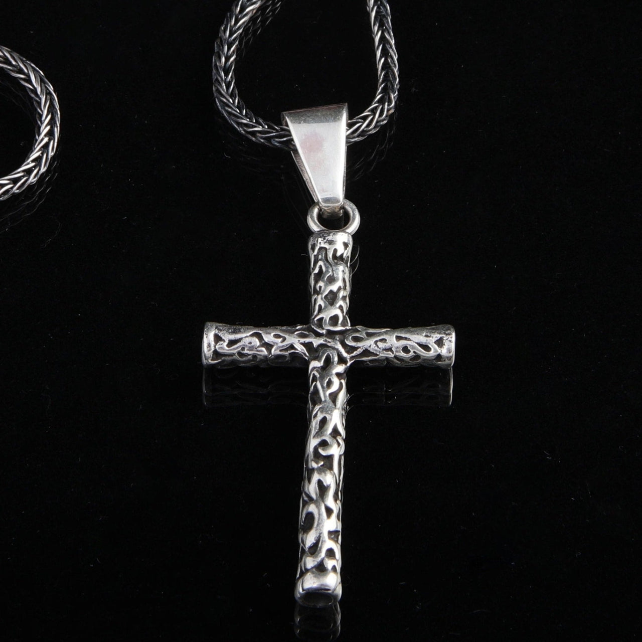 Cruz Tribal de Plata ley 950 - nativosjewelry