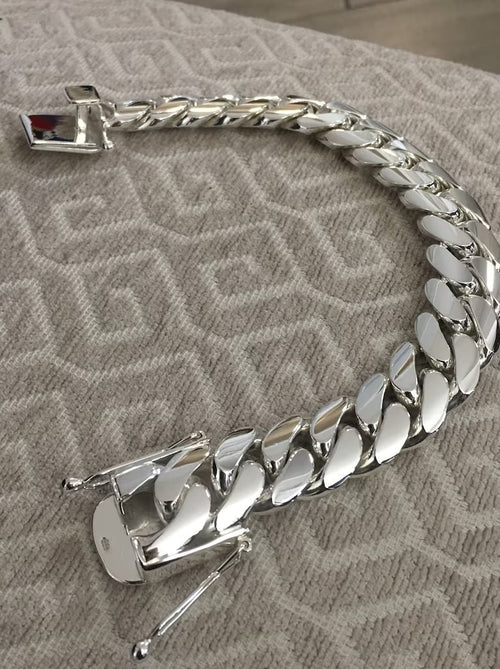 Cuban Titan 20mm — Silver Cuban Bracelet 999 (21cm / 8.5”) - nativosjewelry