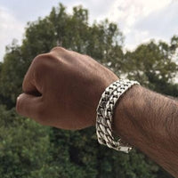 Thumbnail for Lomo Doble Titan 20mm — Silver Bracelet 950 (21cm) - nativosjewelry
