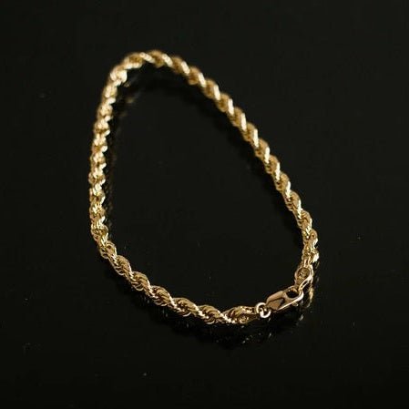 Pulsera de Oro 18k modelo Rope 2mm - nativosjewelry