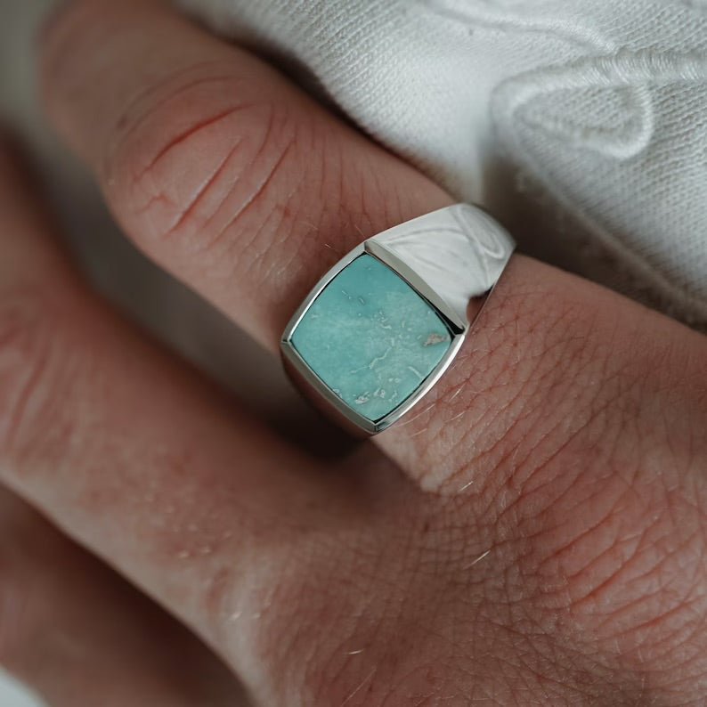 Turquesa Calaíta — Anillo Plata 950 - nativosjewelry