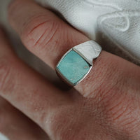 Thumbnail for Turquesa Calaíta — Anillo Plata 950 - nativosjewelry