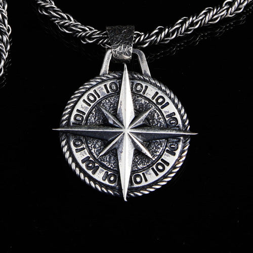 Dije North Star Plata 950 - nativosjewelry