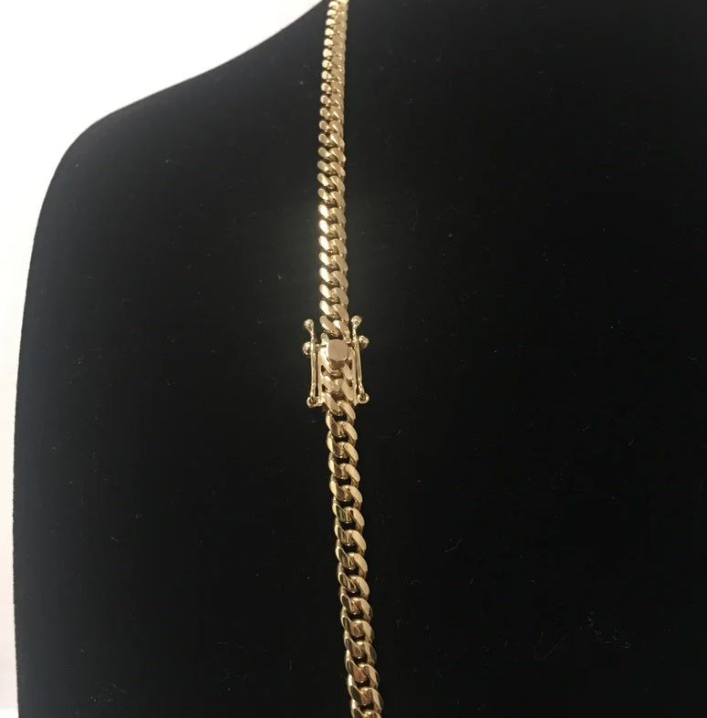 Cadena de Oro 18k Miami Cuban Link 30gr 3mm 55cm