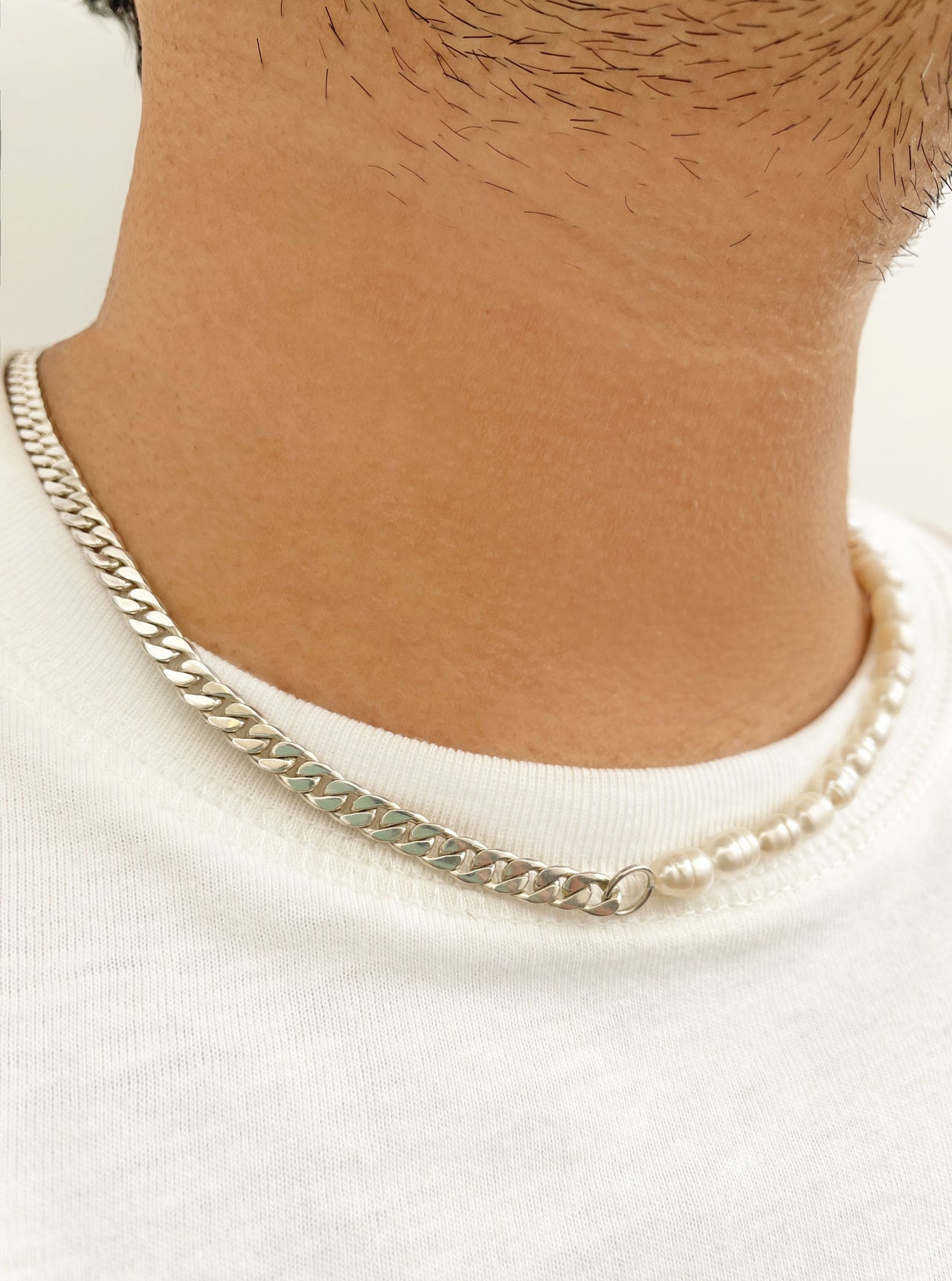 Collar de Perlas de rio y Plata