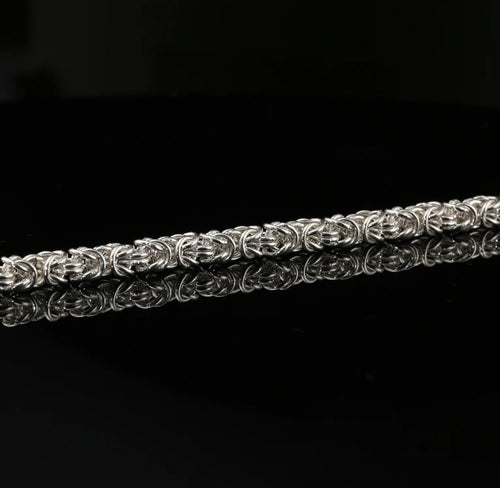 Punto Peruano Tradición 3mm — Silver Bracelet 950