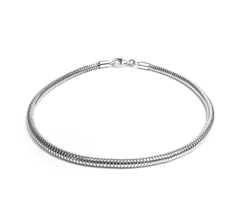 Pulsera de Plata 925 Cola de Serpiente 21 cm