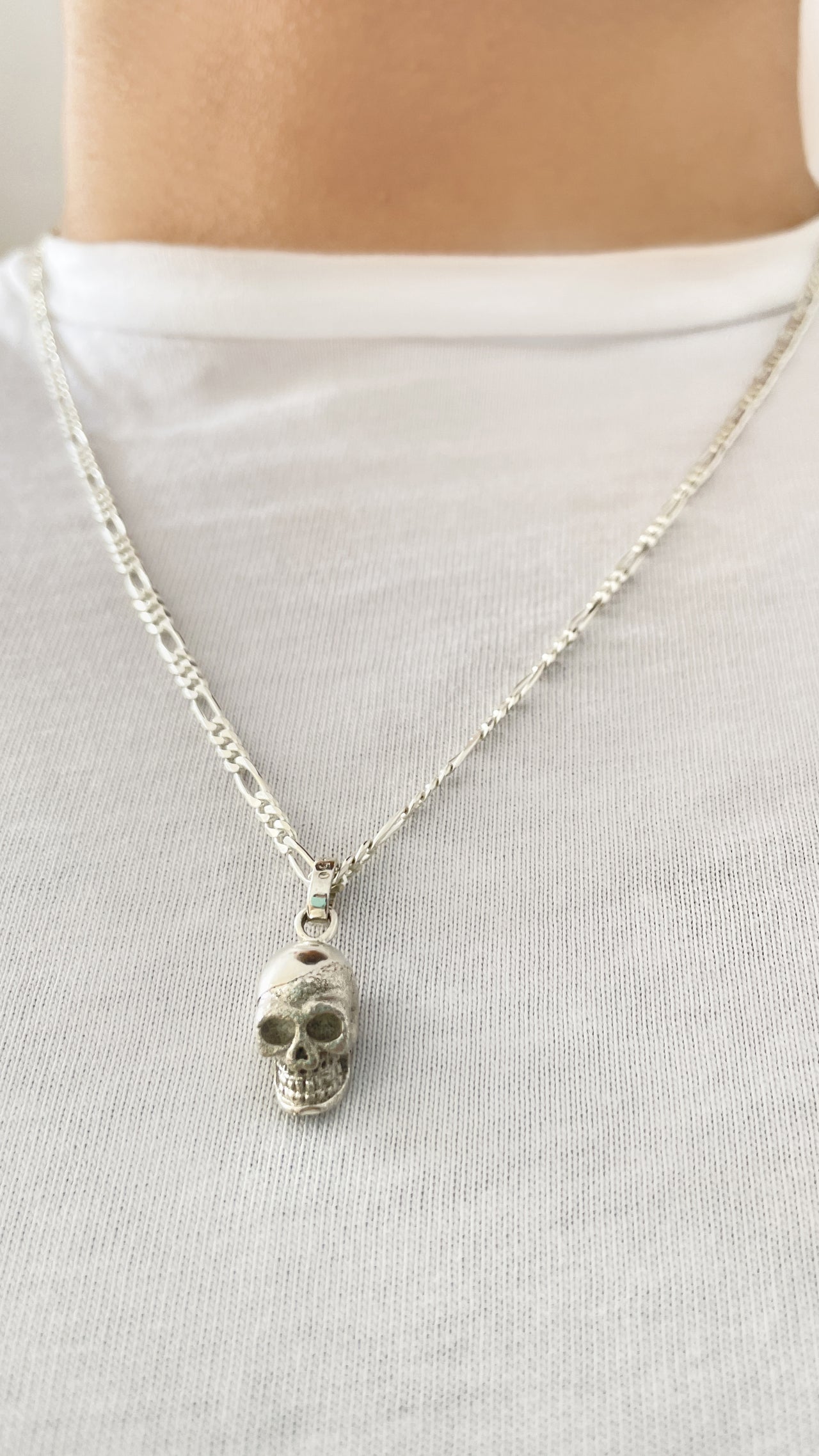 Collar Skull de Plata ley 950